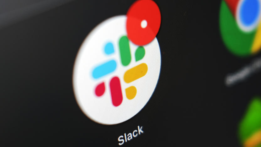 The Slack app icon is displayed on a computer screen, Wednesday, Dec 2, 2020, in Tokyo. In a deal announced Tuesday, Dec. 1, 2020, business software pioneer Salesforce.com is buying work-chatting service Slack for $27.7 billion in a deal aimed at giving the two companies a better shot at competing against longtime industry powerhouse Microsoft. (AP Photo/Kiichiro Sato)