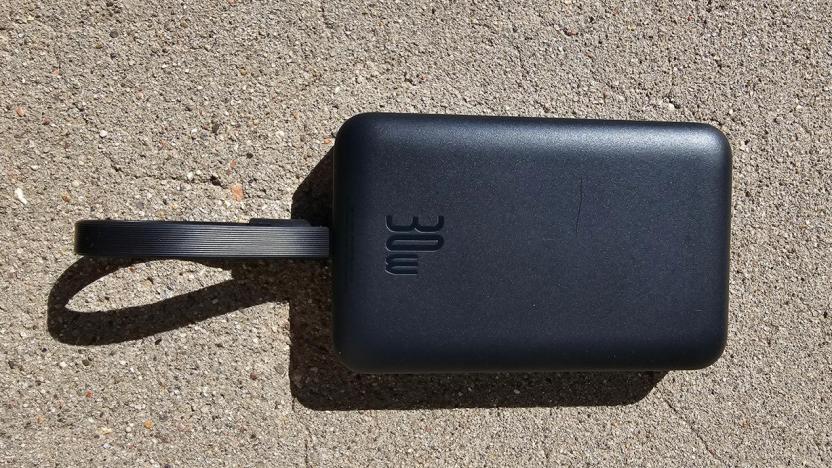 A power bank on the ground.