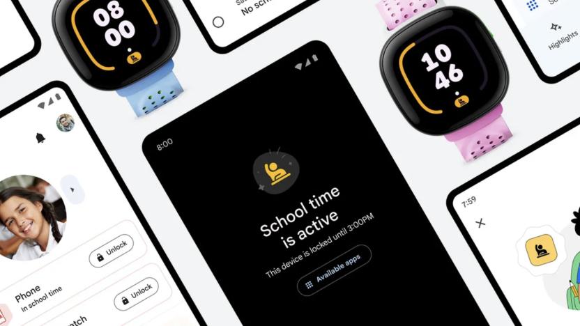 Graphic showing Google's School time feature