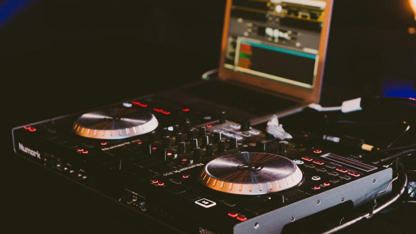 A DJ with a cool setup.