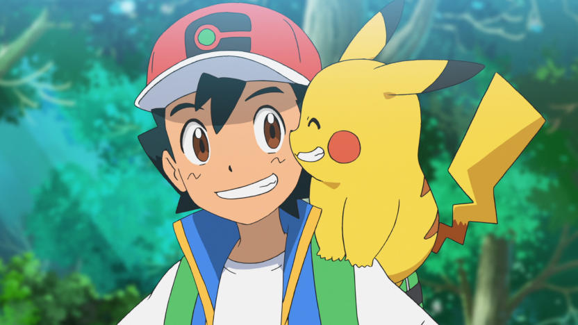 Pokémon screenshot of Ash and Pikachu