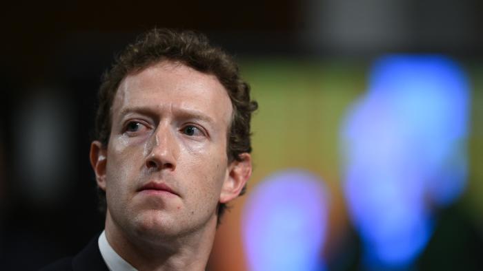 WASHINGTON, DC - JANUARY 31: CEO of Meta, Mark Zuckerberg is seen during a Senate Judiciary Committee hearing with representatives of social media companies at the Dirksen Senate Office Building on Wednesday January 31, 2024 in Washington, DC. (Photo by Matt McClain/The Washington Post via Getty Images)