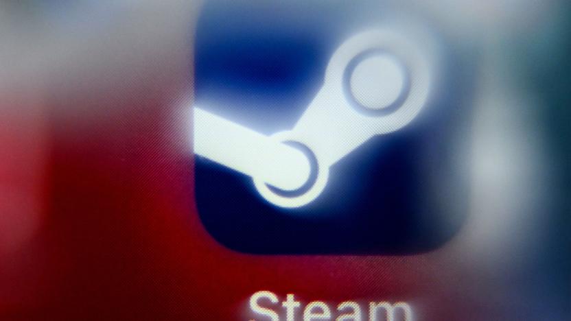 A photo taken on November 17, 2023 shows the logo of Steam, a video game digital distribution service and storefront developed by Valve Corporation, on a smartphone screen in Frankfurt am Main, western Germany. (Photo by Kirill KUDRYAVTSEV / AFP) (Photo by KIRILL KUDRYAVTSEV/AFP via Getty Images)