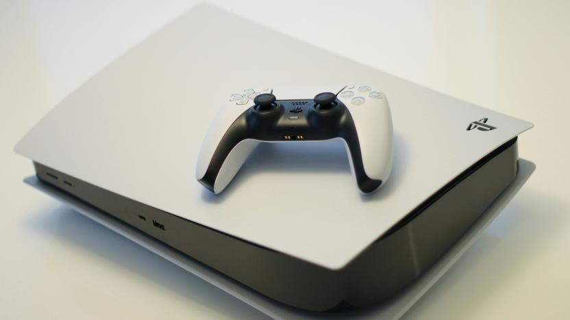 A PS5 and controller.