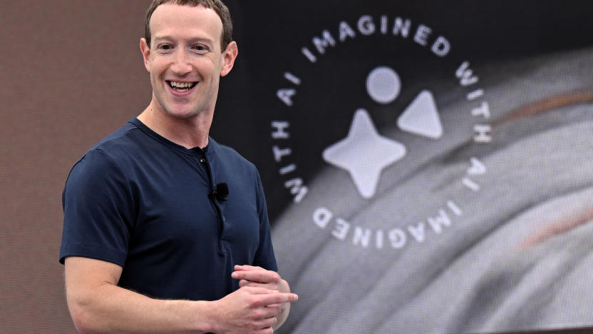 Meta founder and CEO Mark Zuckerberg speaks during Meta Connect event at Meta headquarters in Menlo Park, California on September 27, 2023. (Photo by JOSH EDELSON / AFP) (Photo by JOSH EDELSON/AFP via Getty Images)